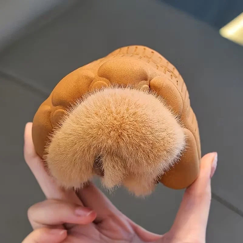 Autumn Winter Warm Cotton Slippers Cute Capybara Kids Slip-On Shoes Boys & Girls Soft Non-Slip Lightweight Youngsters Footwear